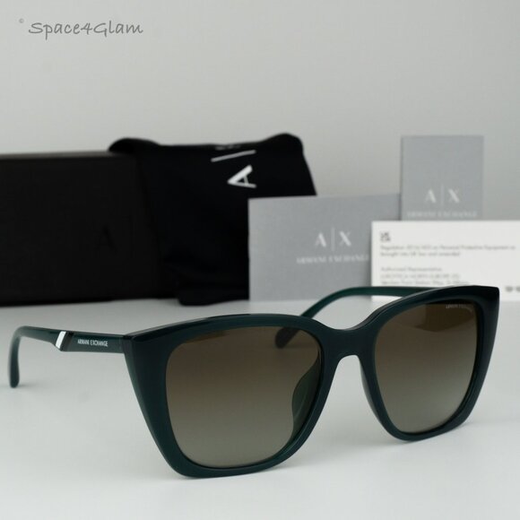 Armani Exchange Women Sunglasses Opaline Green Grad Cat Eye AX4116SU 82428E NEW - Picture 4 of 8